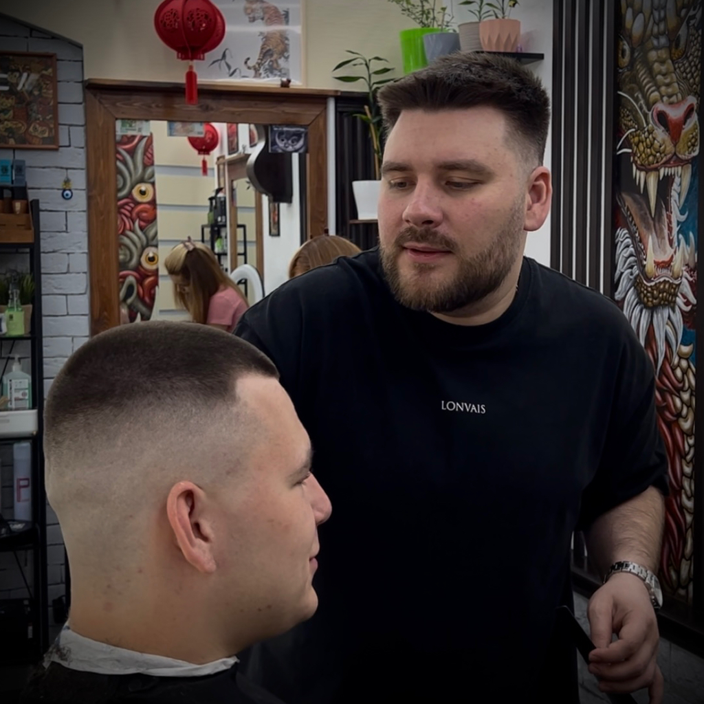 Стрижка под насадку + fade