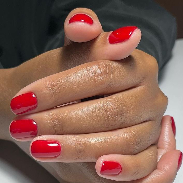 Маникюр+покрытие гель лак однотон