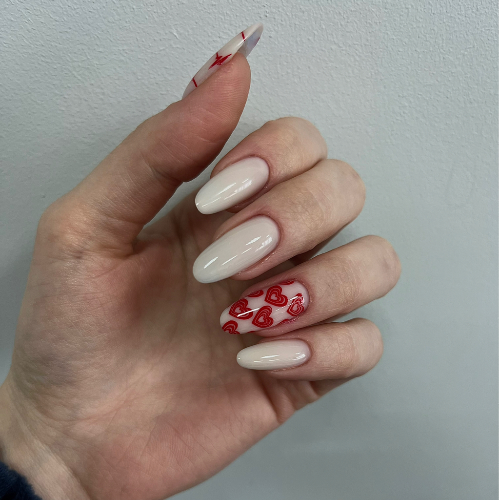 Снятие старого материала,маникюр+укрепление гелем+покрытие гель лак,коррекция