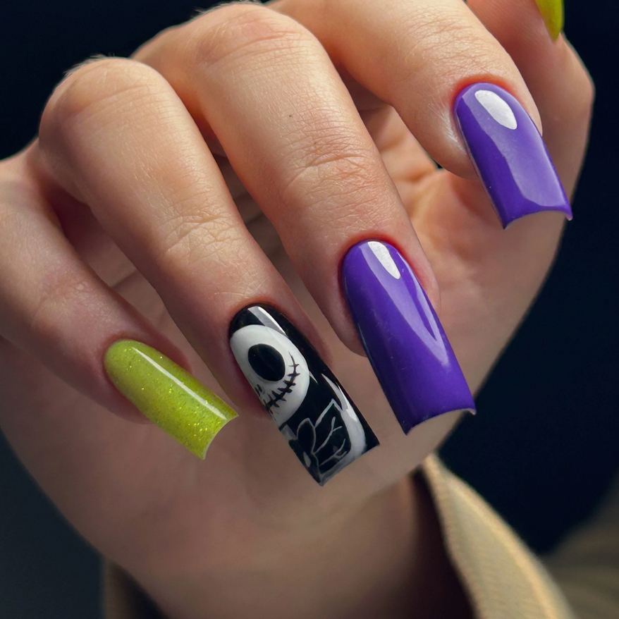 Наращивание ногтей с дизайном | Nail gel building with design