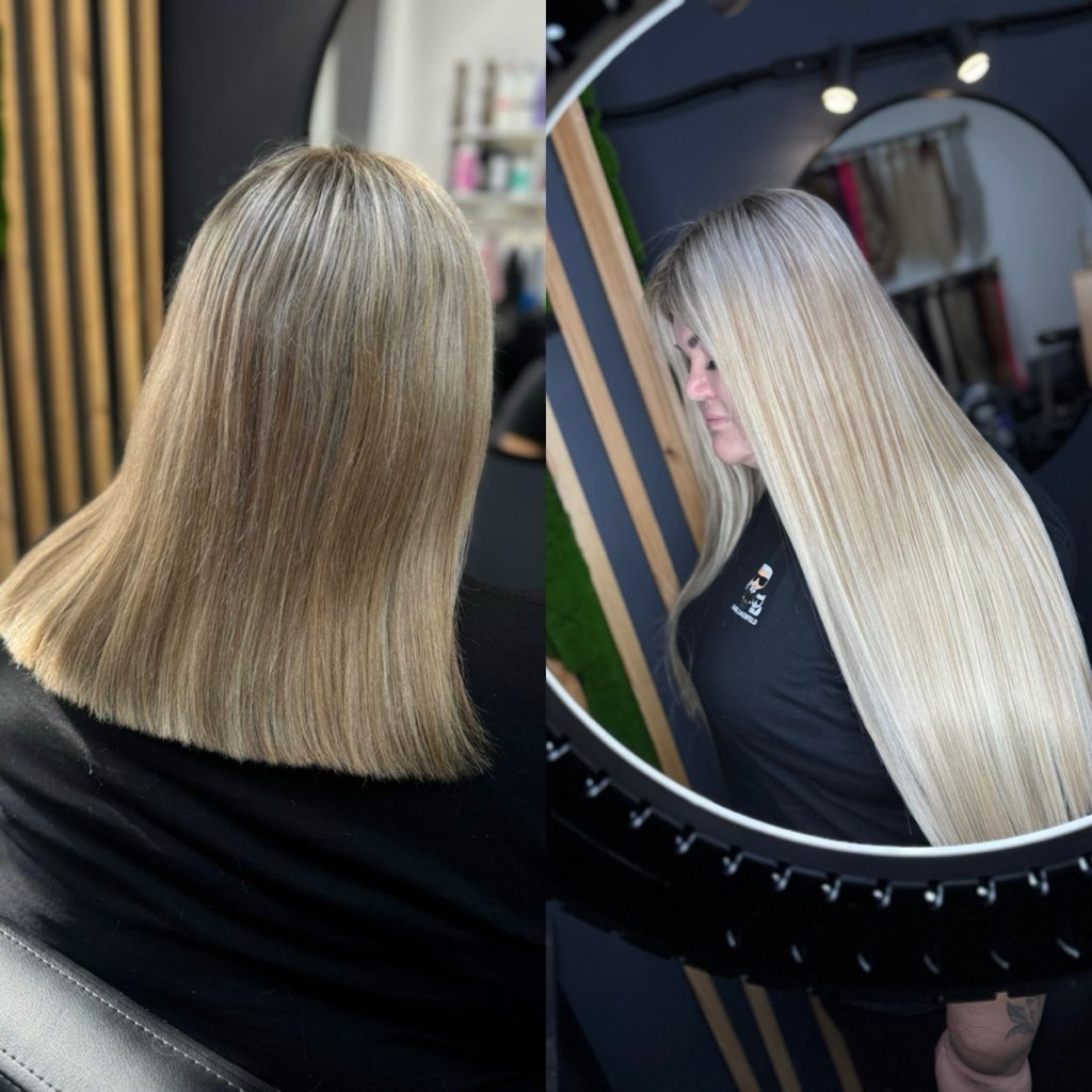 Наращивание волос натуральными волосами (только работа)