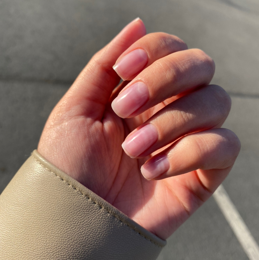 Комбинированный маникюр без покрытия