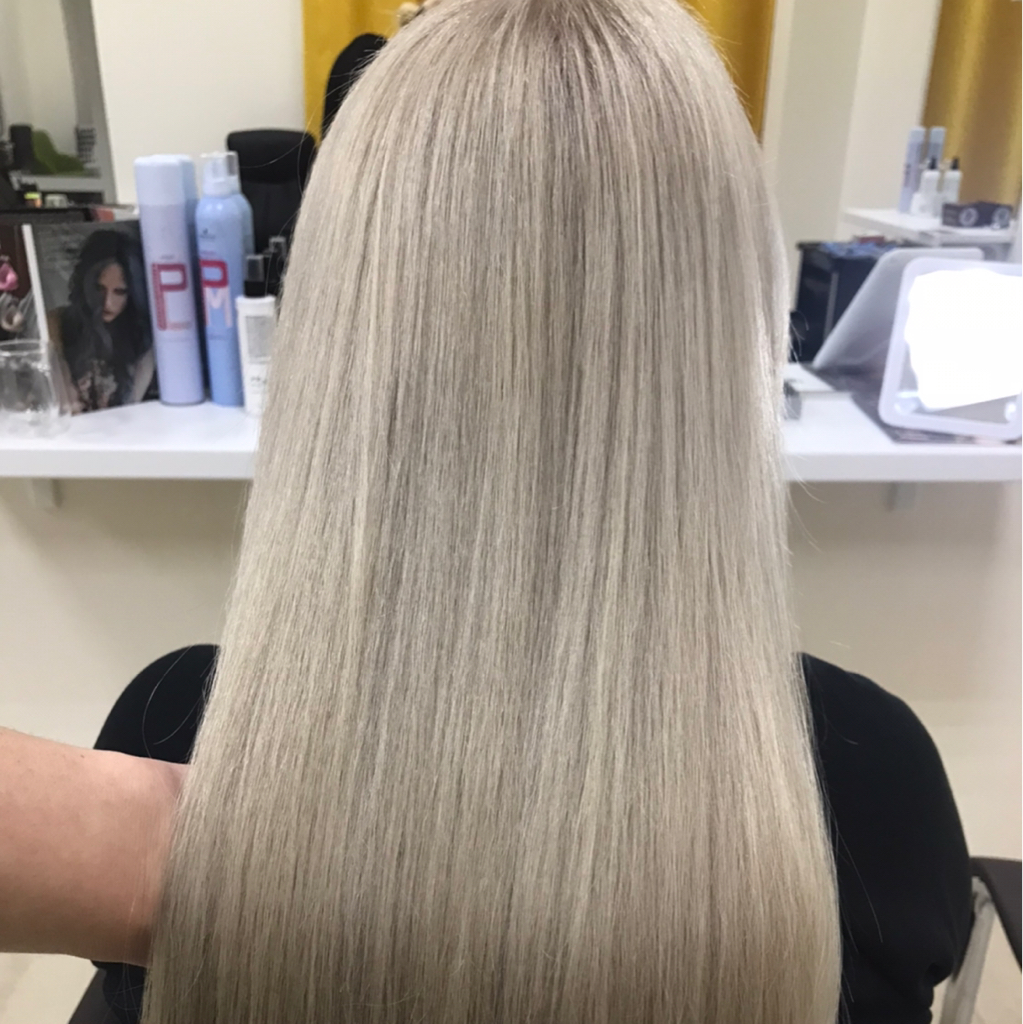 Тонирование волос до лопаток