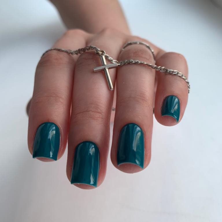 Маникюр с покрытием гель лак (с укреплением гелем в комплексе + исправление архитектуры)