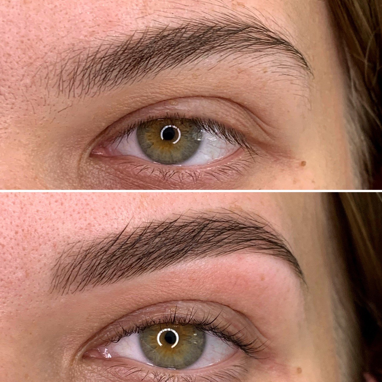 Оформление бровей с окрашиванием краской