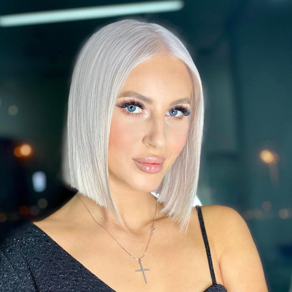 Осветление длинных корней + тонирование (тотал блонд)