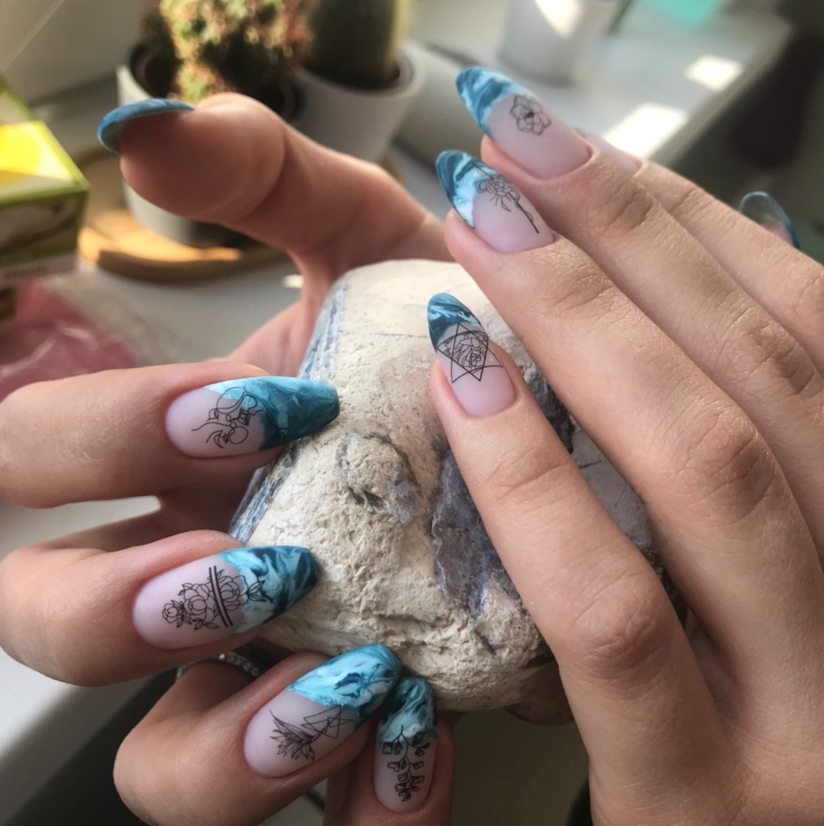 Сложный дизайн/от 4х ногтей