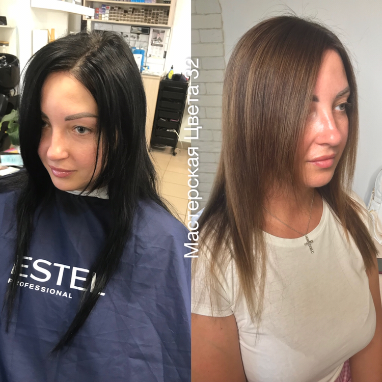 Выход из темного цвета средняя длина