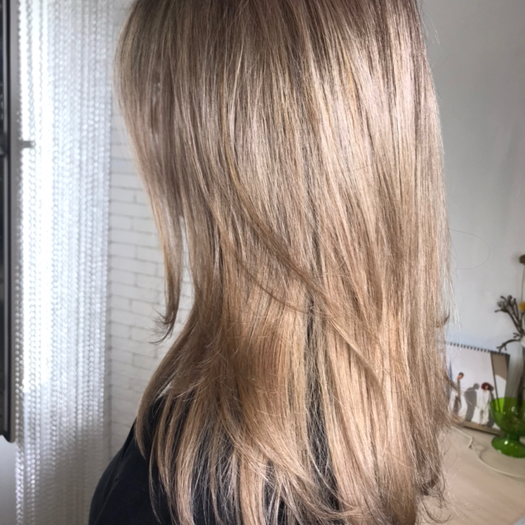 Ламинирование волос длина до плеч