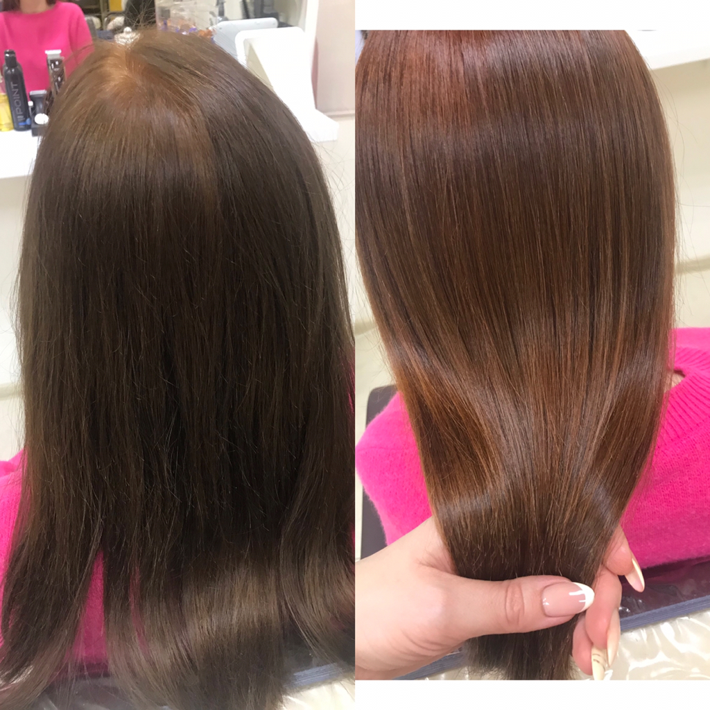 Кислотная Смывка искусственного пигмента на короткие волосы