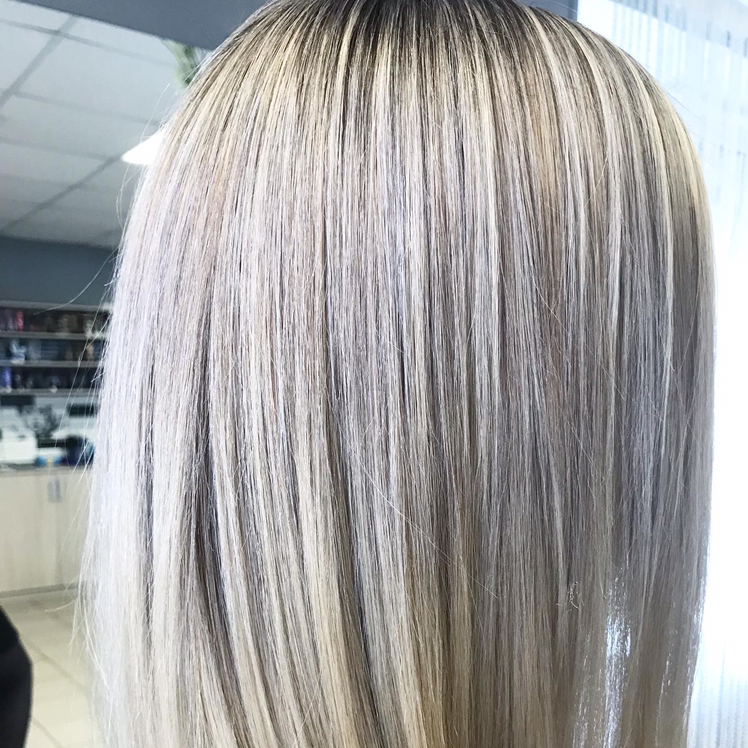 Тонирование волос (анти желтый)