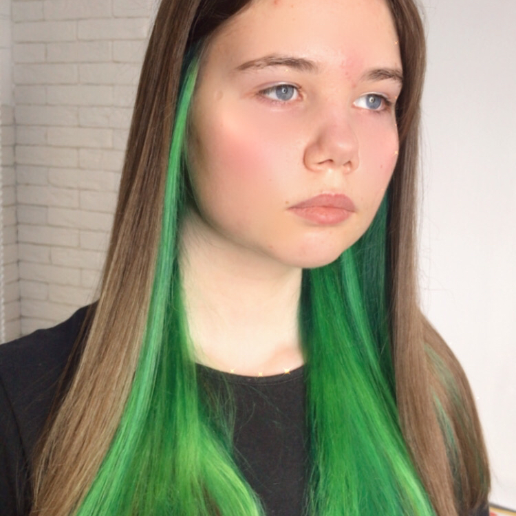 Цветное окрашивание блоками короткая длина