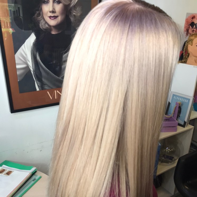 Окрашивание блонд без обесцвечивания длина ниже плеч