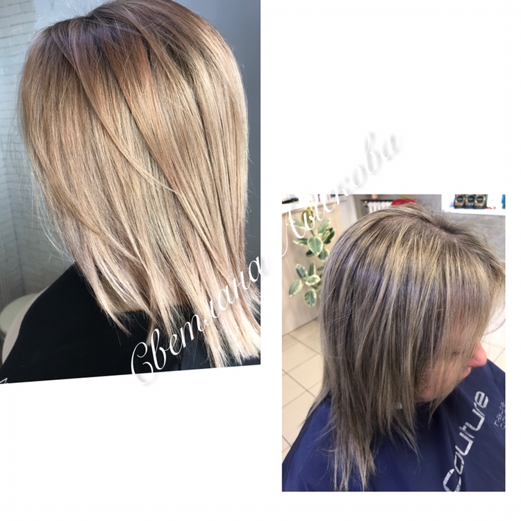 Air Color. Длина ниже плеч длина отросших корней 10 см