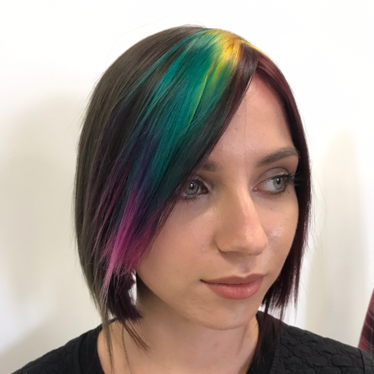 Окрашивание волос от темного цвета к светлому длина по плечи