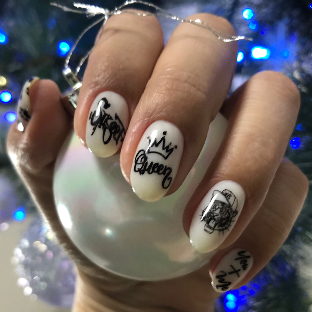 Дизайн на 10 простой (стэмпинг/фольга/слайдеры/абстракция и т.д.)