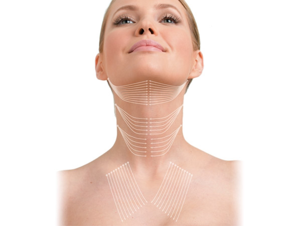 ШЕЯ или ДЕКОЛЬТЕ Уплотнение и уменьшение выраженности заломов (1 зона)
Эффект ориентировочно 18 мес