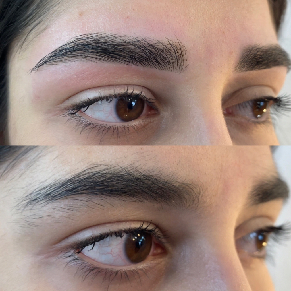 Художественное оформление бровей без окрашивания