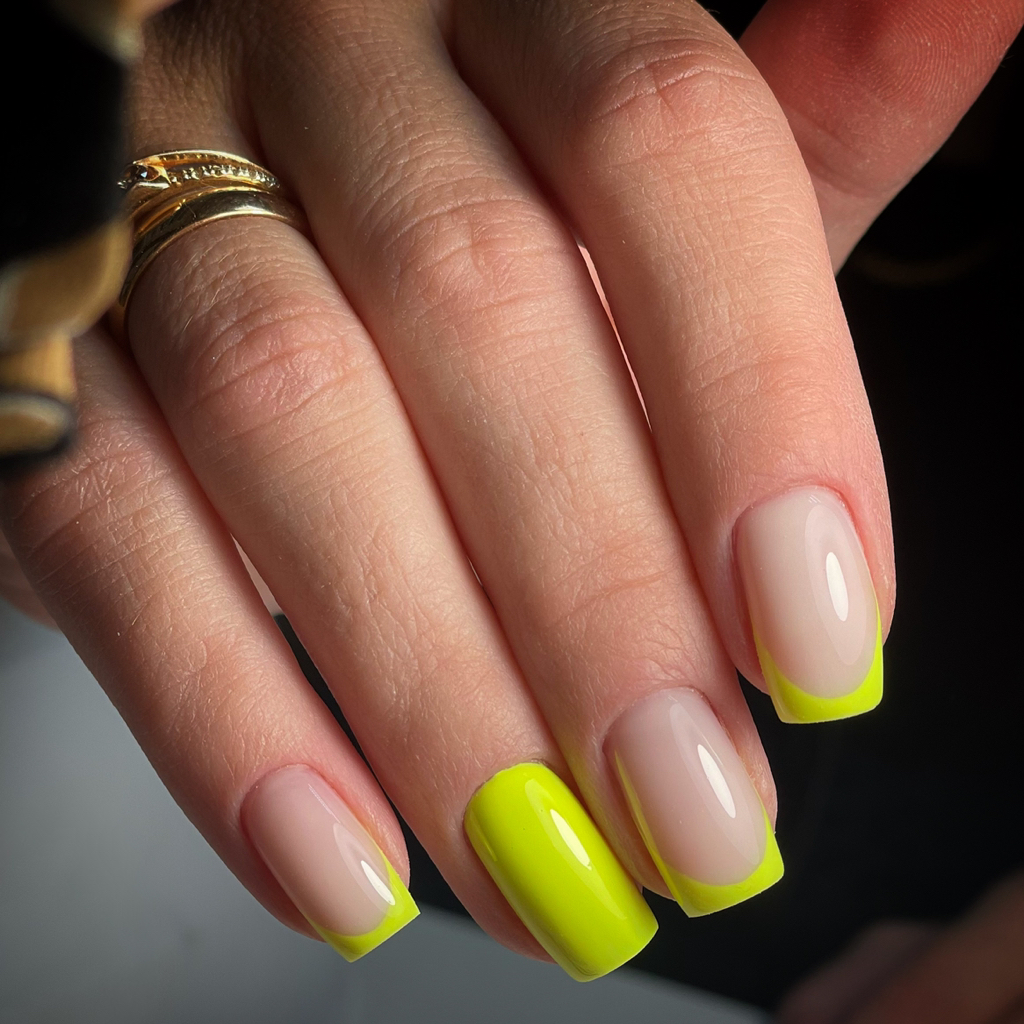 Маникюр + гель лак ( френч )