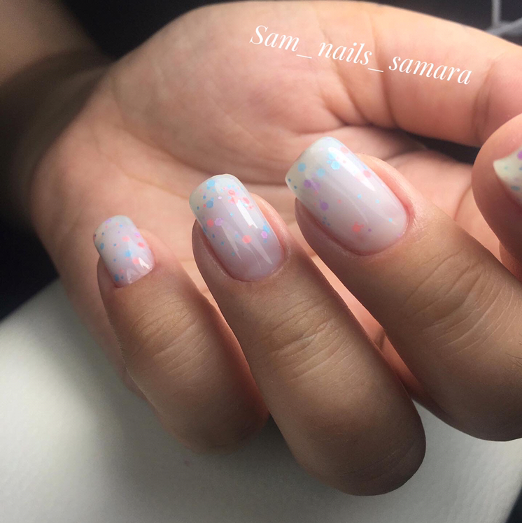 Маникюр+однотонное покрытие