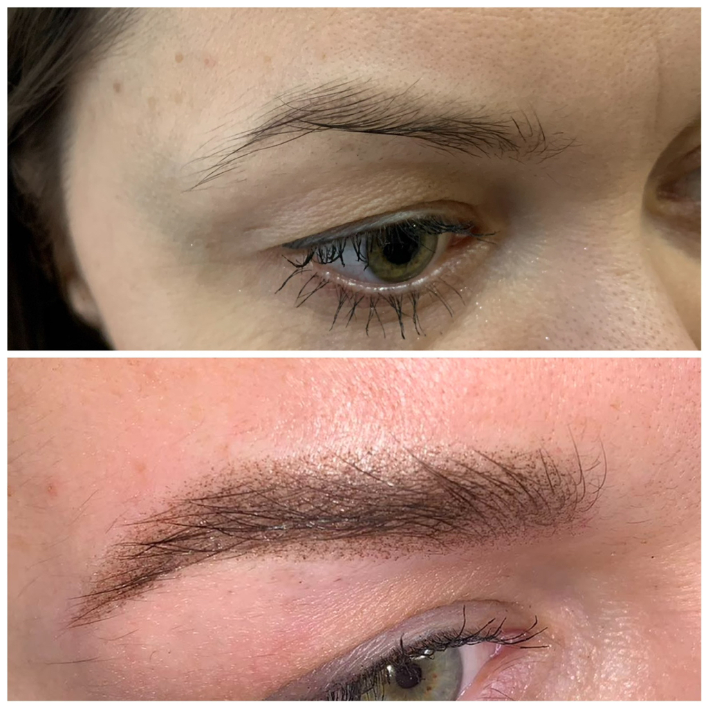 Пермаментное напыление бровей