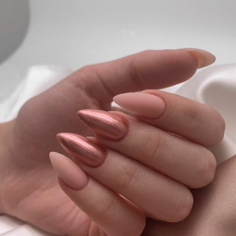 Коррекция наращивания+гель лак