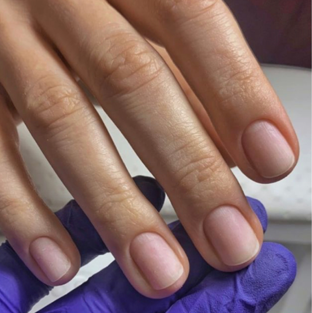 Комби маникюр без покрытия