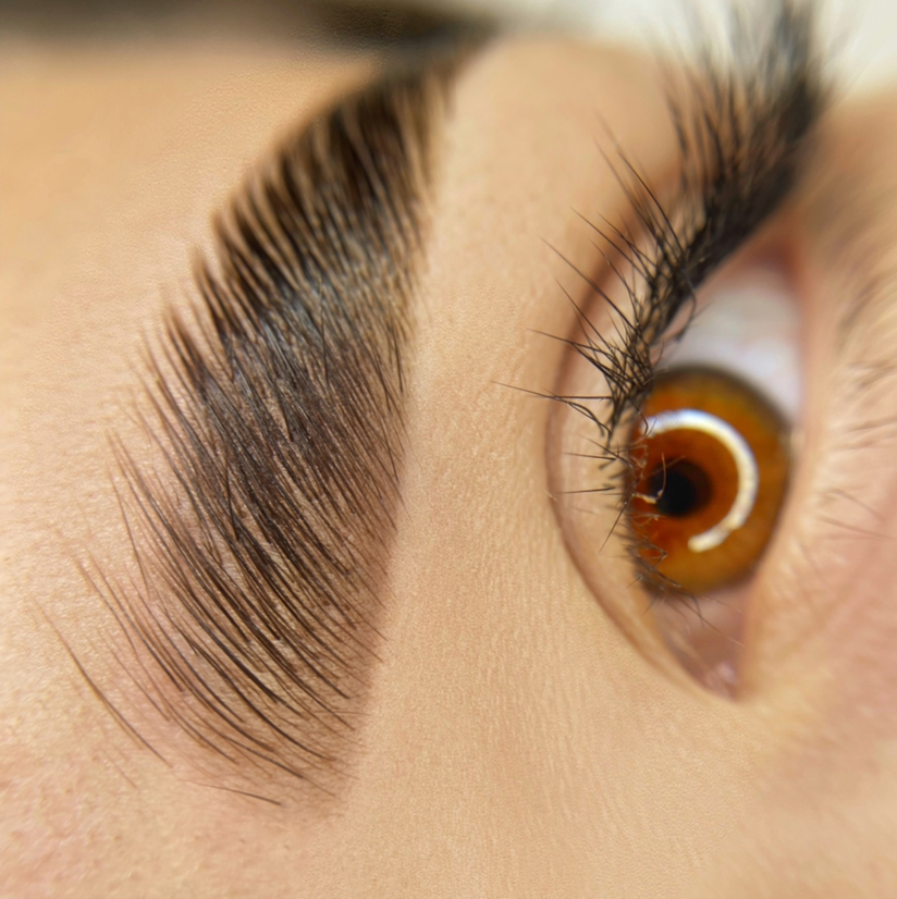 Долговременная укладка бровей(укладка волоса ,окрашивание краской  ,коррекция воском )