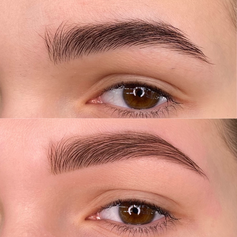 Осветление бровей