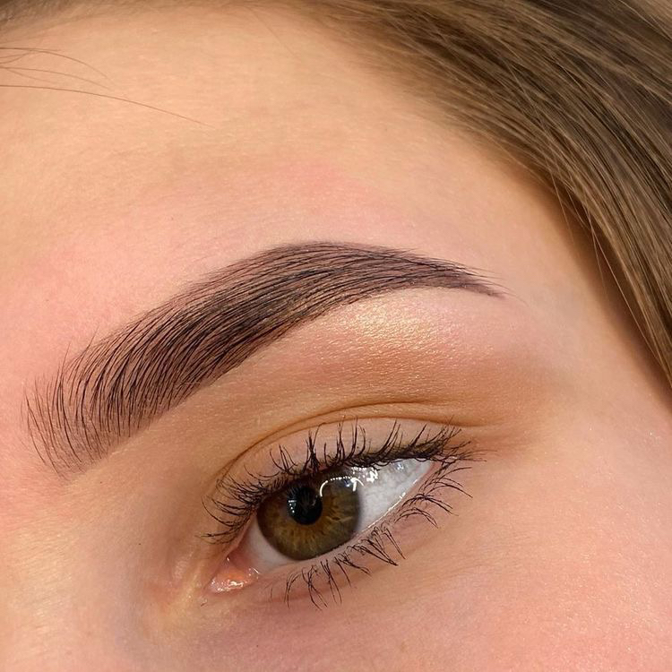 Коррекция + окрашивание бровей краской/хной