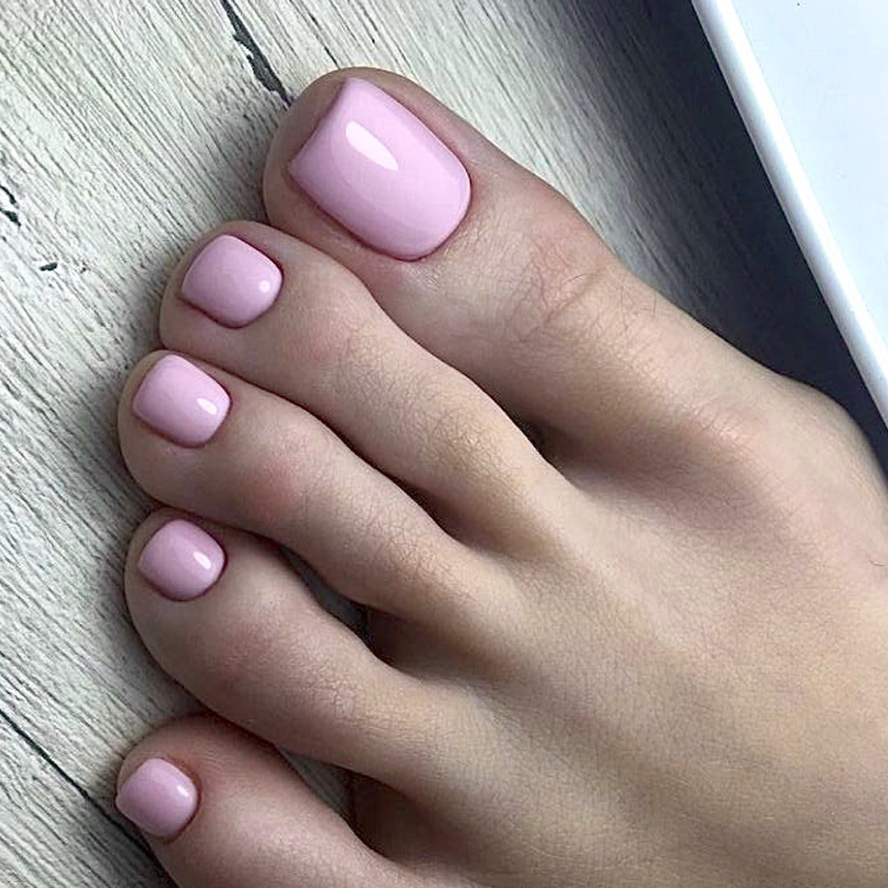 Педикюр с покрытием гель лак  БЕЗ ПЯТОЧЕК