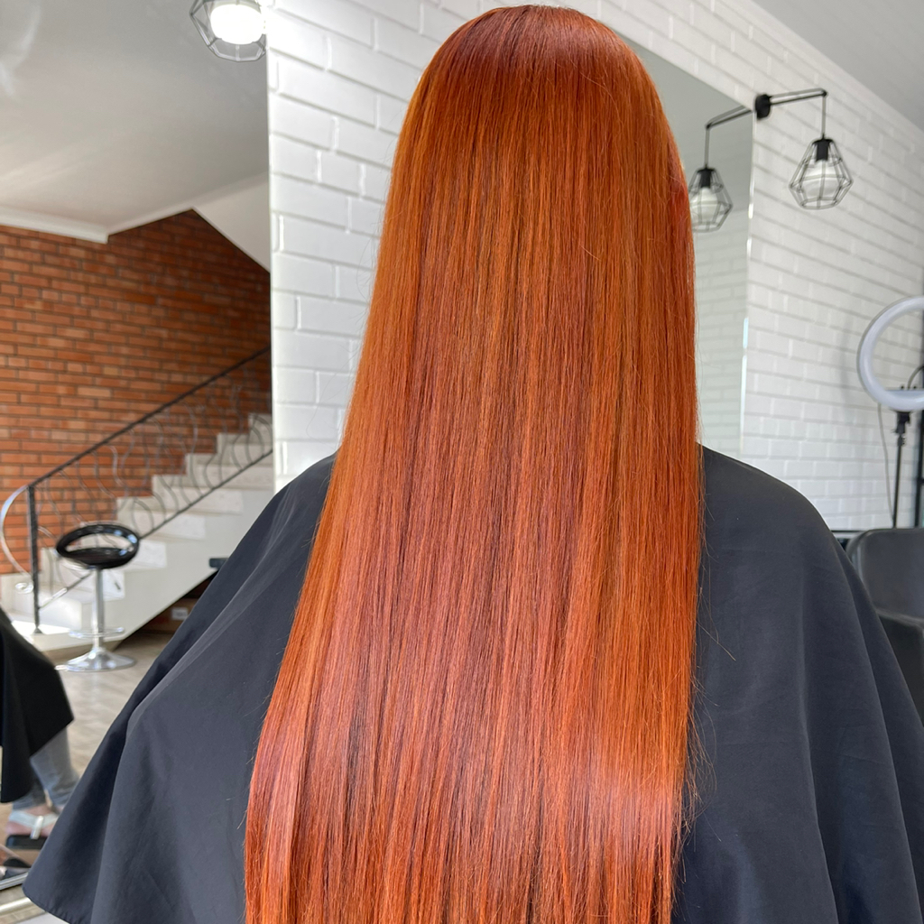 Окрашивание в один тон(длинные волосы)