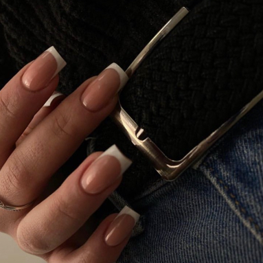 Маникюр с покрытием + дизайн френч