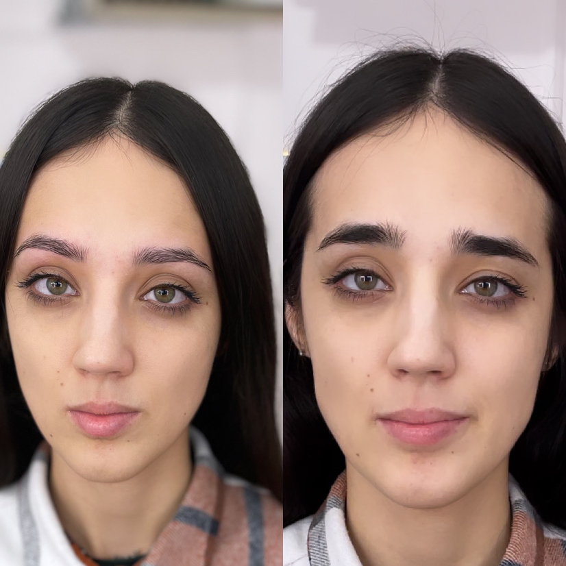 Прореживание бровей