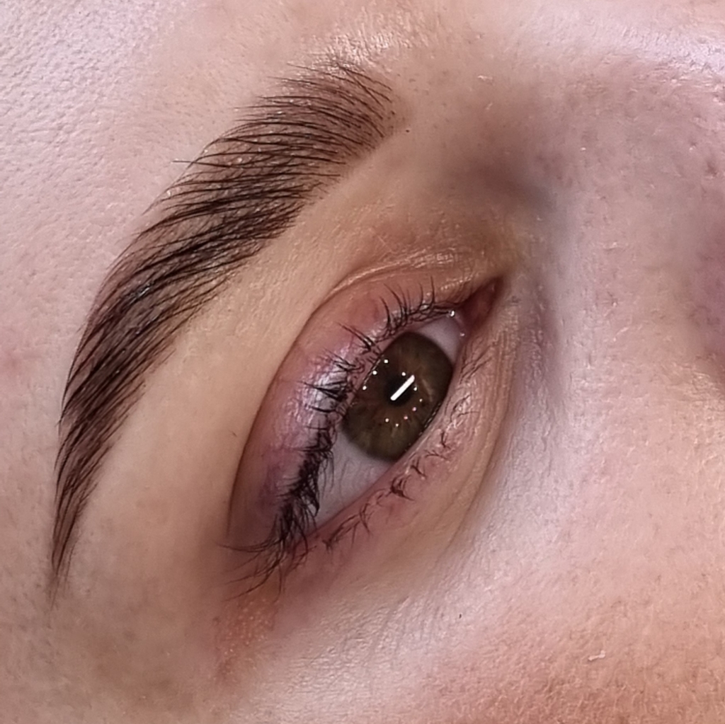 Оформление бровей ( коррекция формы воск+ пинцет и окрашивание волосков без кожи! )