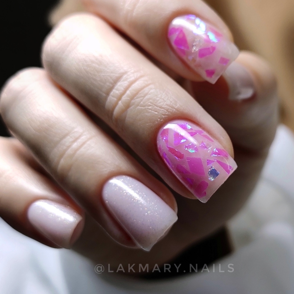 Маникюр с покрытием гель-лак + укрепление нп (короткие, средние)