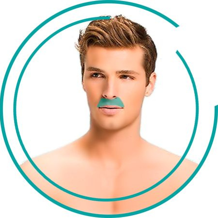 Верхняя губа (область над верхней губой) (М)