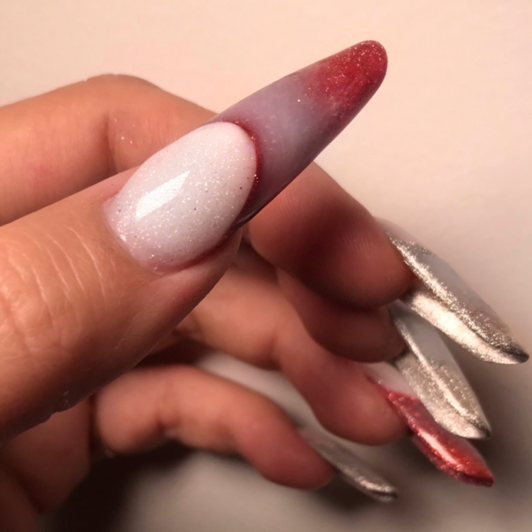 Наращивание арочных ногтей ,френч