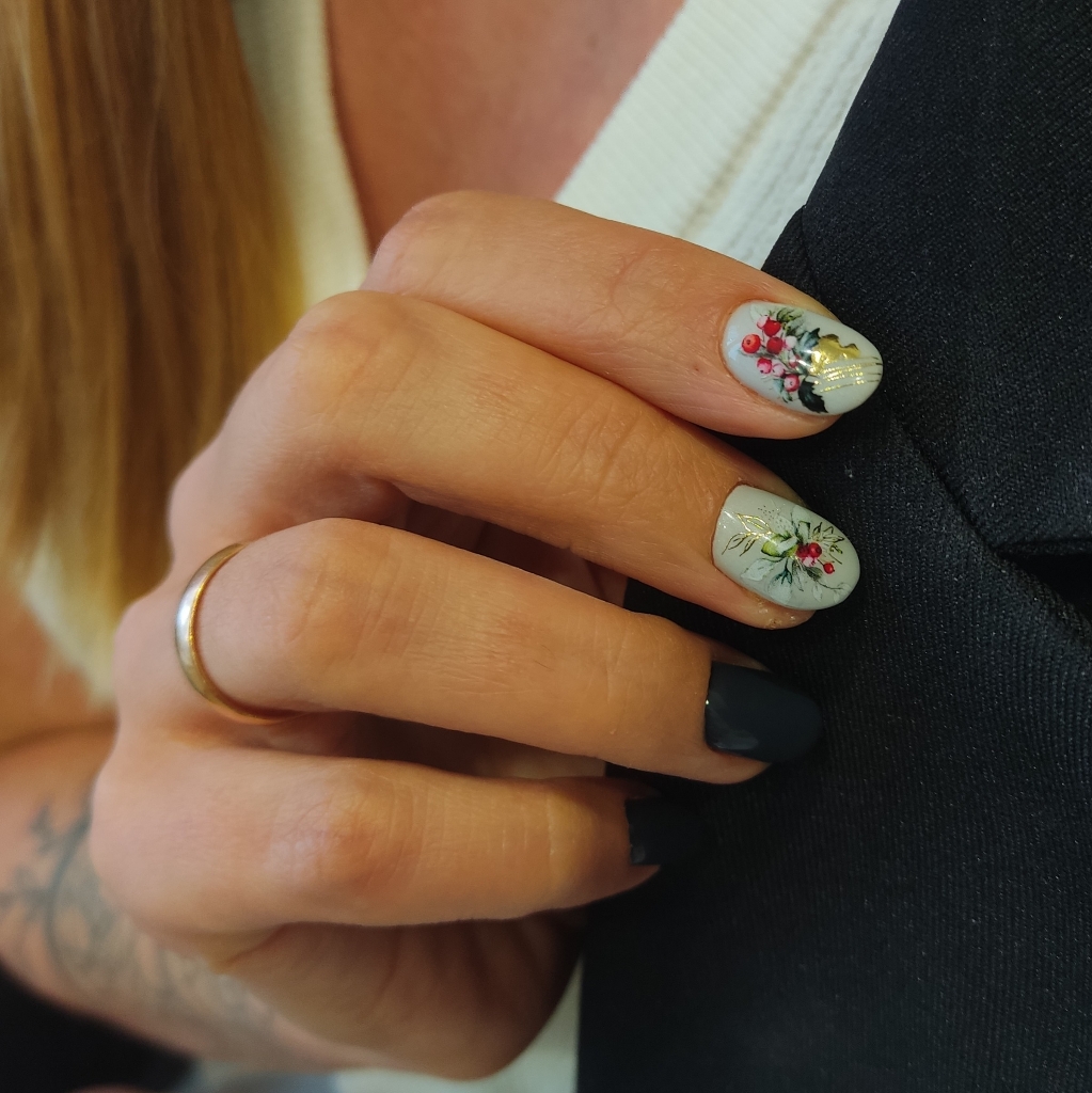 Маникюр с покрытием гель-лак+дизайн