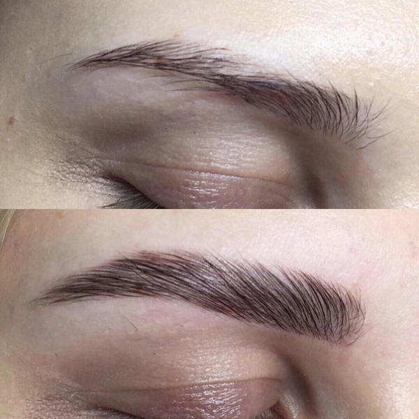 Долговременная укладка бровей без окрашивания(коррекция пинцетом)