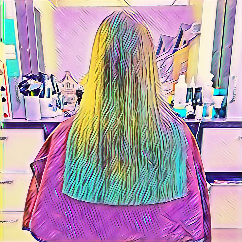 05. Подравнивание длинных волос одним срезом.