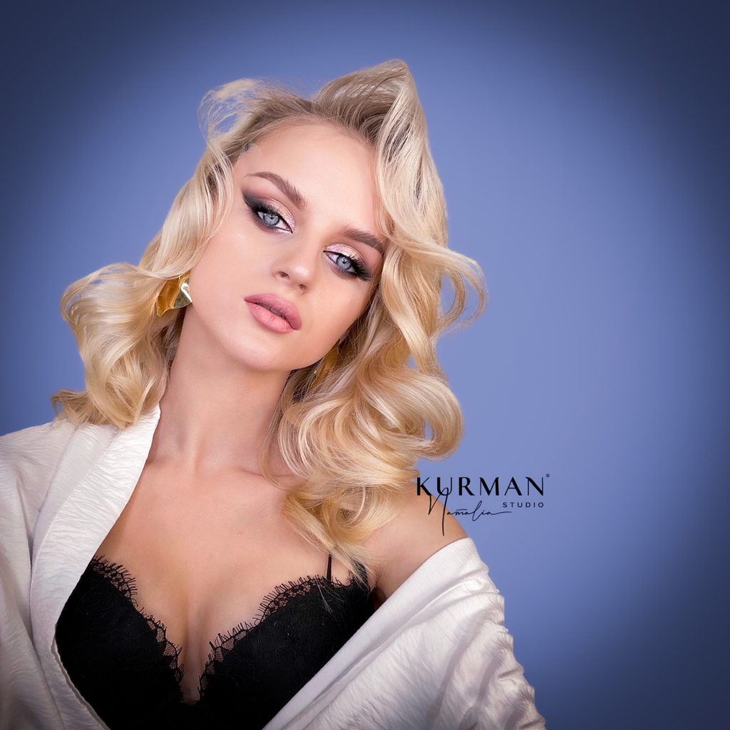 Вечерний макияж и причёска