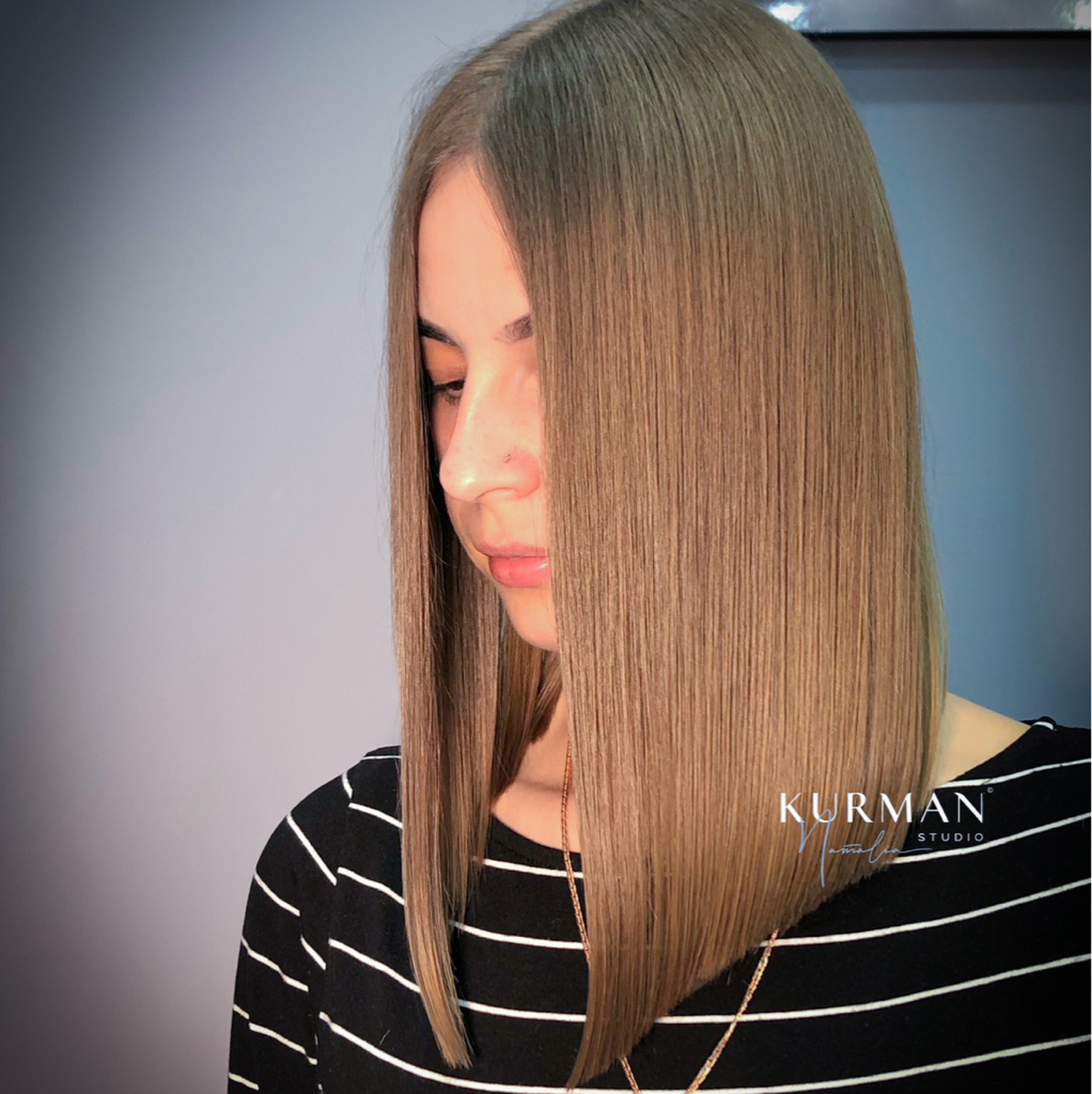 Укладка на средние волосы