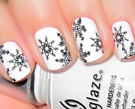 Стемпинг дизайн за один ноготь