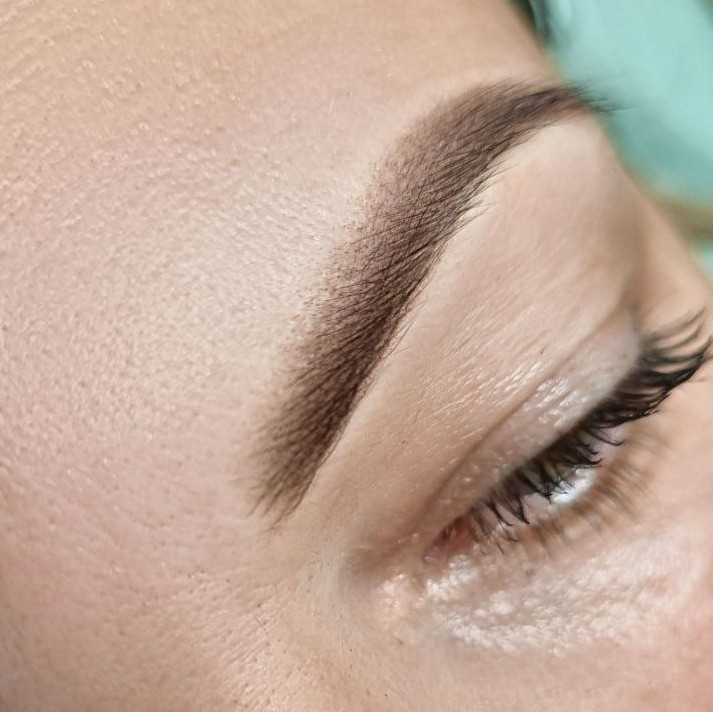 Перманент брови/ коррекция через месяц после процедуры
