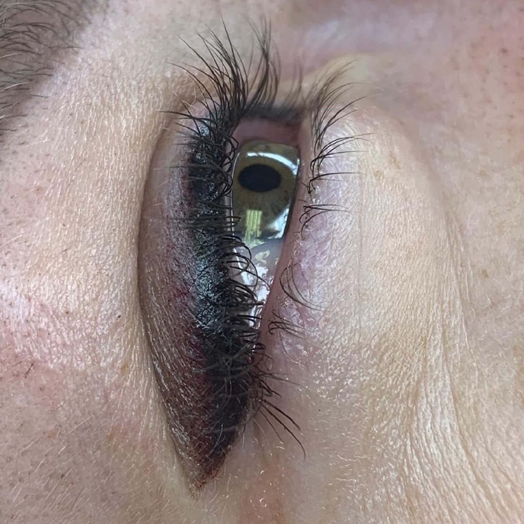 Перманент век/коррекция стрелки через месяц после процедуры