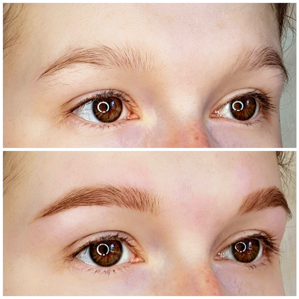 Коррекция и окрашивание бровей краской/хной