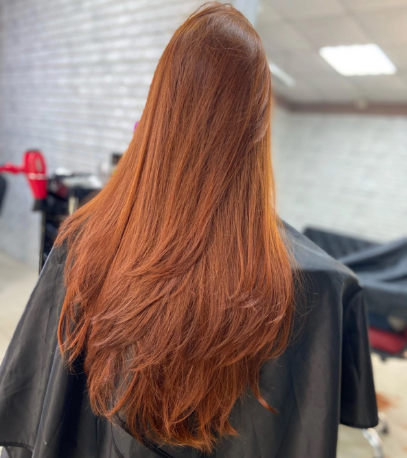 Стрижка на очень длинные  волосы