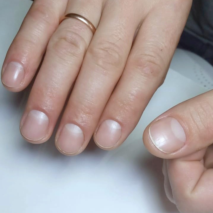 Маникюр комбинированный без покрытия