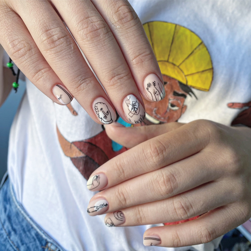 Дизайн на всех ногтях